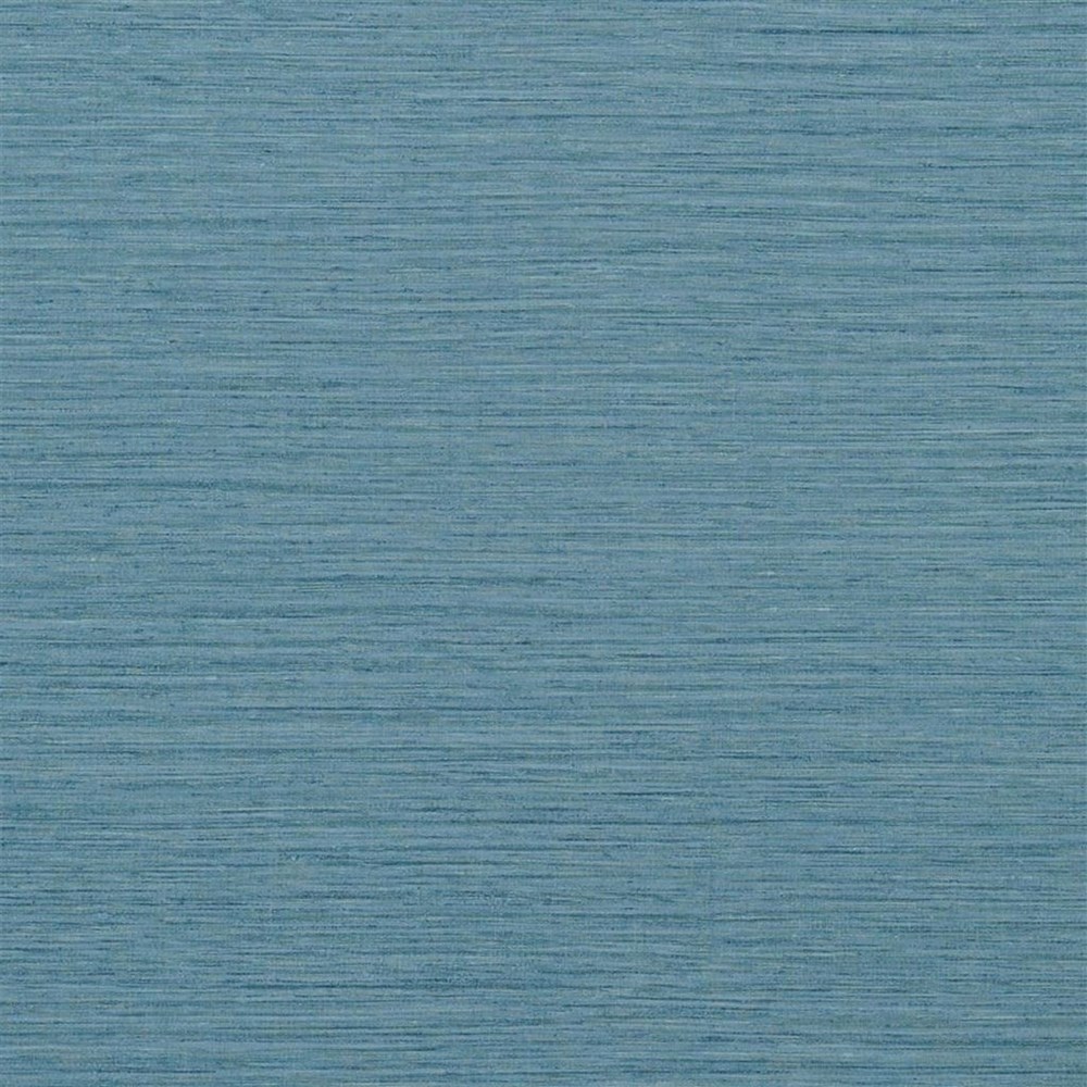 Brera Grasscloth Textured Wallpaper PDG1120 by Designers Guild in Denim Blue